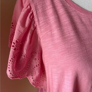 Jessica Simpson Wild Rose Flutter Sleeve T